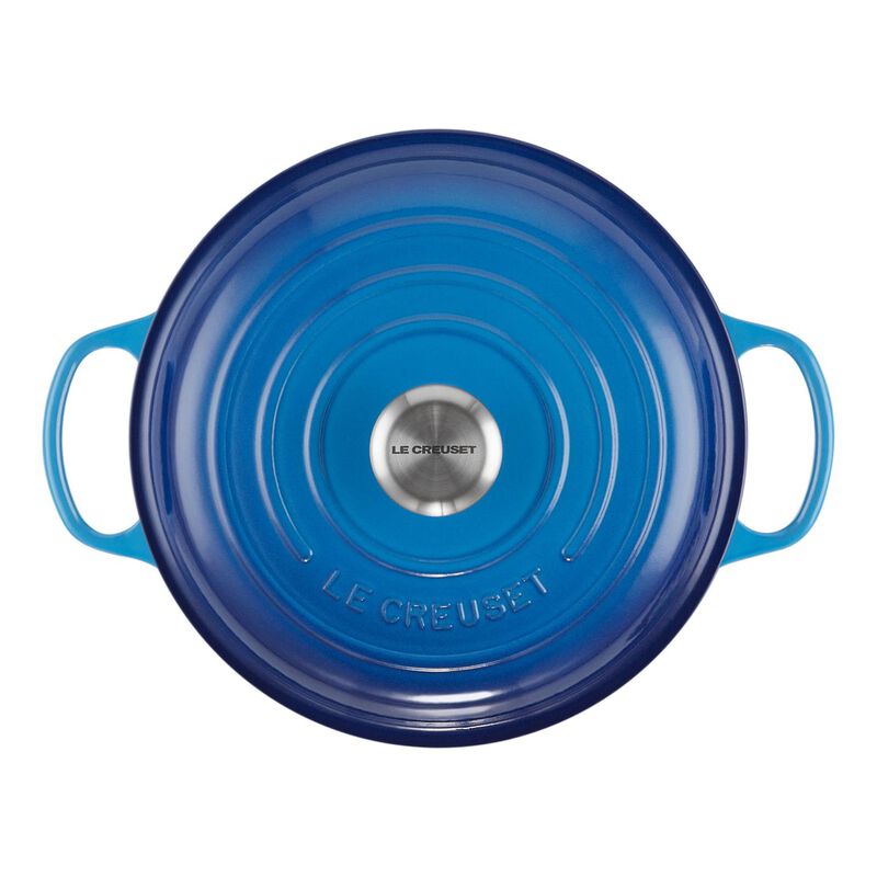 Le Creuset Signature Shallow Casserole 26cm Azure Blue image number 1